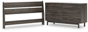 Calverson Queen Panel Headboard and Dresser in Mocha - PKG017857