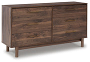 Calverson Queen Panel Headboard and Dresser in Mocha - PKG017857