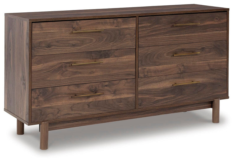 Calverson Queen Panel Headboard, Dresser and Chest in Mocha - PKG017858