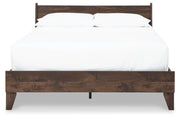 Calverson Queen Panel Platform Bed and 2 Nightstands in Mocha - PKG017867