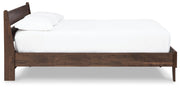 Calverson Queen Panel Platform Bed and 2 Nightstands in Mocha - PKG017867
