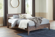 Calverson Queen Panel Platform Bed, Dresser and 2 Nightstands in Mocha - PKG017866