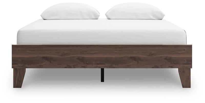 Calverson Queen Platform Bed and Dresser in Mocha - PKG017851