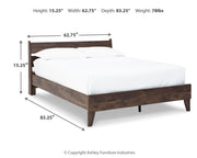 Calverson Queen Platform Bed with 2 Nightstands in Mocha - Gate FurnitureBedroom Set