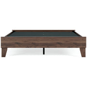 Calverson Queen Platform Bed with Mattress in Mocha - PKG018344