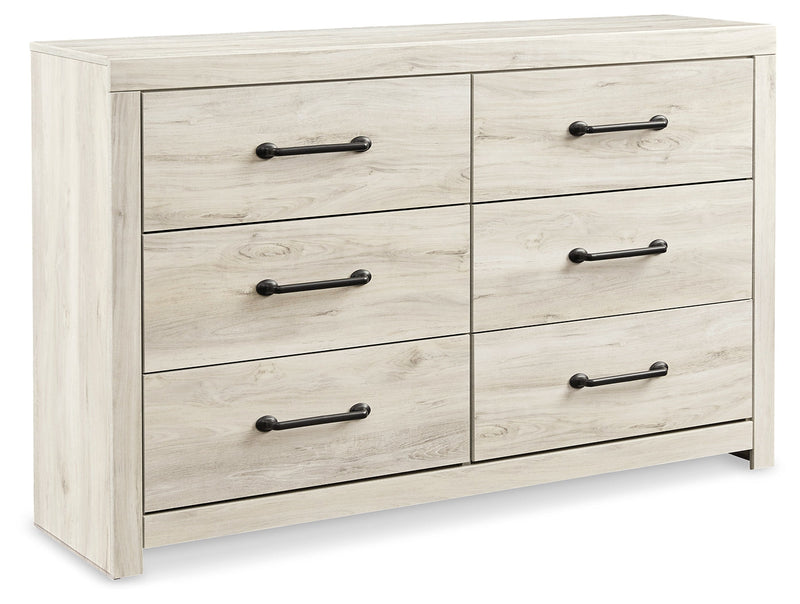 Cambeck Full Panel Bed with Dresser and Nightstand in Whitewash - PKG019212