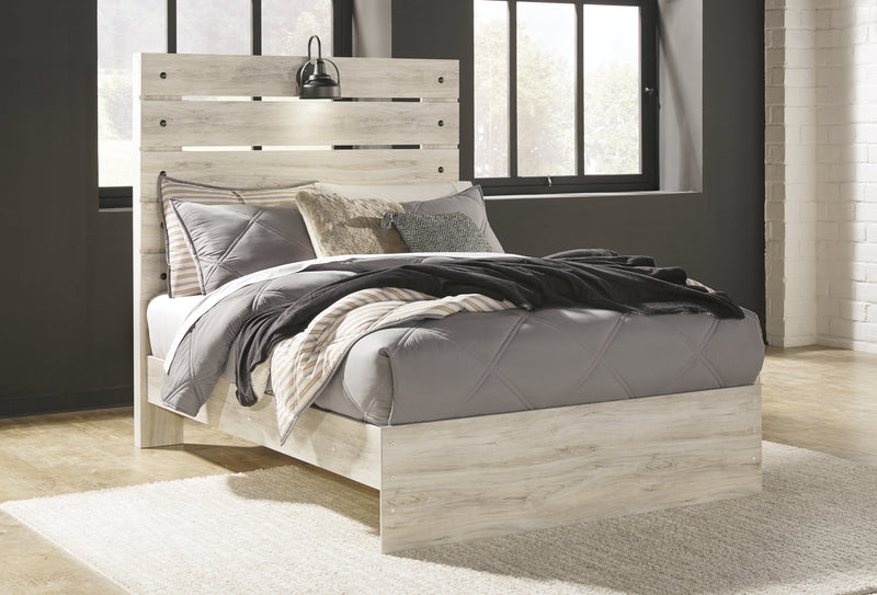 Cambeck Full Panel Bed with Dresser in Whitewash - PKG003037