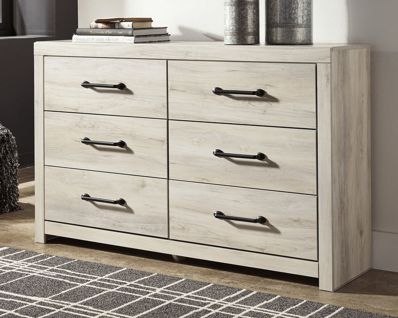 Cambeck Full Panel Bed with Dresser in Whitewash - PKG003037
