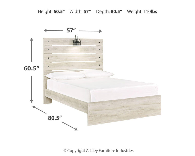 Cambeck Full Panel Storage Bed, 2 Chests and 1 Nightstand - B192B136