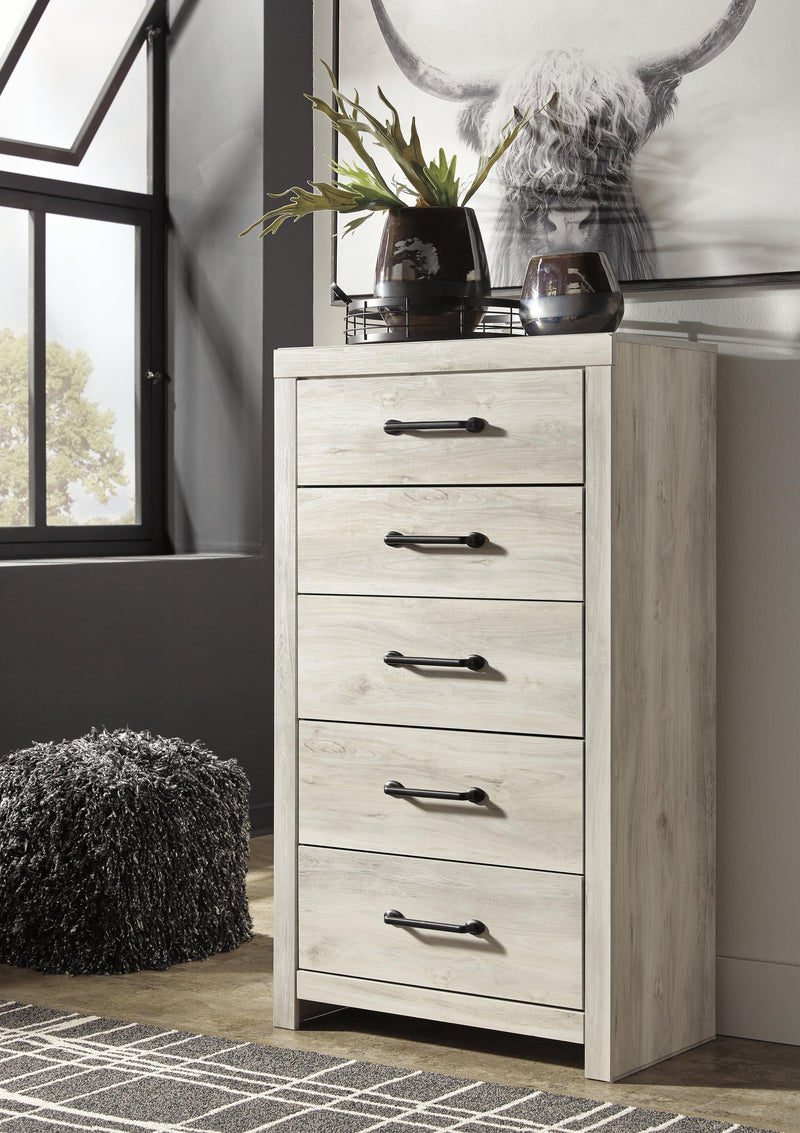 Cambeck Full Panel Storage Bed, 2 Chests and 1 Nightstand - B192B136