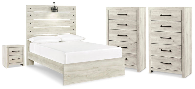 Cambeck Full Panel Storage Bed, 2 Chests and 1 Nightstand - B192B136