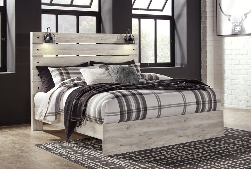 Cambeck King Panel Bed with Dresser in Whitewash - PKG003031
