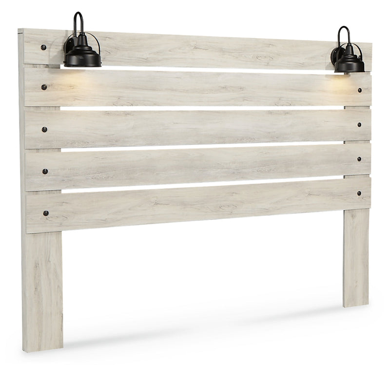 Cambeck King Panel Headboard Bed with Dresser in Whitewash - PKG002966