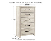 Cambeck Queen Panel Bed with 4 Storage Drawers with Mirrored Dresser, Chest and 2 Nightstands in Whitewash - PKG003023