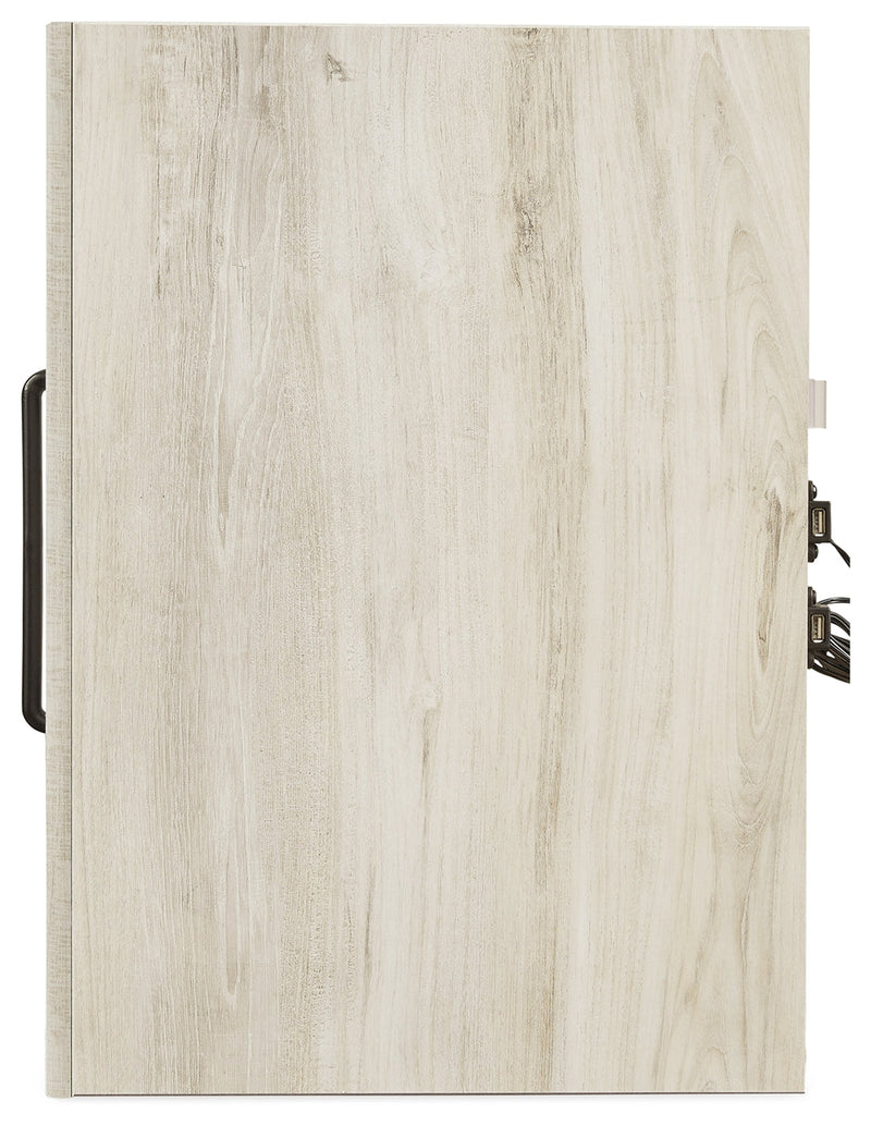 Cambeck Queen Panel Bed with Chest and Nightstand in Whitewash from Ashley - Luna Furniture