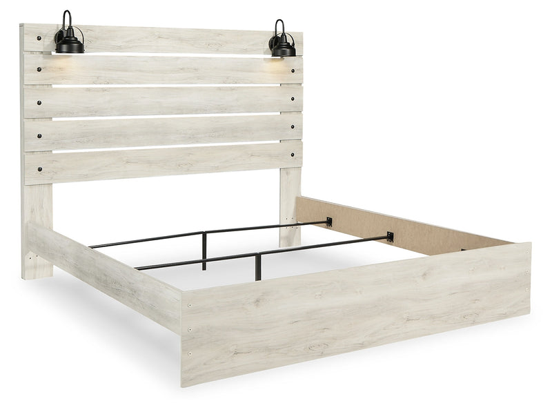 Cambeck Queen Panel Bed with Dresser and Nightstand in Whitewash - PKG019210