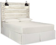 Cambeck Queen Panel Headboard Bed with Dresser in Whitewash - PKG002957