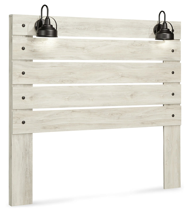 Cambeck Queen Panel Headboard Bed with Dresser in Whitewash - PKG002957