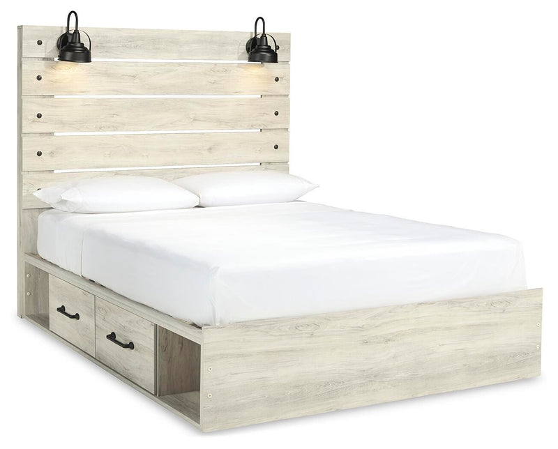 Cambeck Queen Panel Storage Bed and 2 Nightstands - B192B135