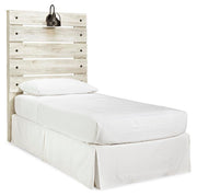 Cambeck Twin Panel Headboard Bed with Dresser in Whitewash - PKG002949
