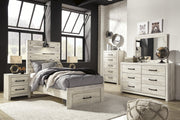 Cambeck Whitewash Full Footboard Storage Bedroom Set - Gate FurnitureYouth Bedroom Set