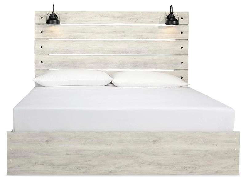 Cambeck Whitewash King Panel Bed, Dresser and 2 Nightstands - B192B117
