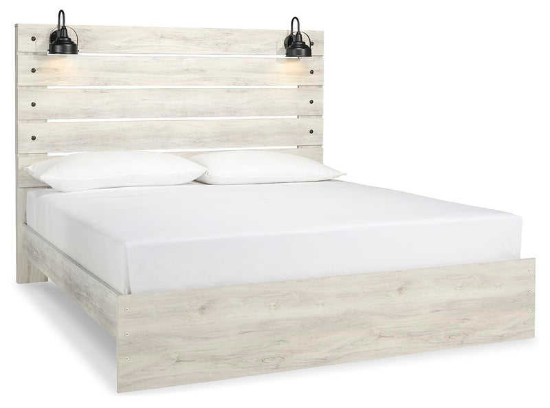 Cambeck Whitewash King Panel Bed, Dresser and 2 Nightstands - B192B117