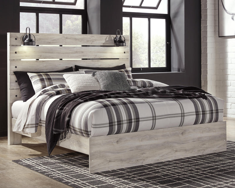 Cambeck Whitewash King Panel Bed, Dresser, Chest and 2 Nightstands - B192B112