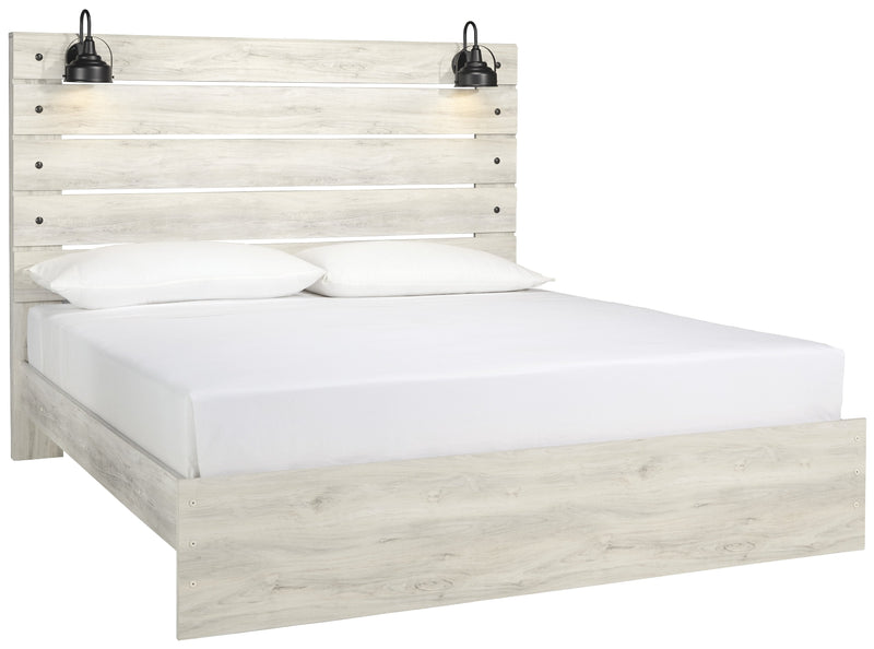 Cambeck Whitewash King Panel Bed - Gate FurnitureKing Bed