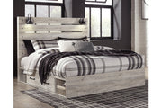 Cambeck Whitewash King Panel Bed with 4 Storage Drawers - Gate FurnitureKing Bed