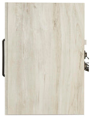 Cambeck Whitewash King Panel Bed with Storage and 2 Nightstands - B192B115