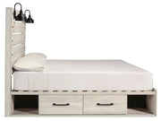 Cambeck Whitewash King Panel Bed with Storage, Chest and 2 Nightstands - B192B80