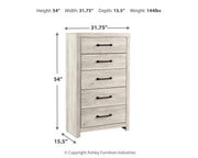 Cambeck Whitewash King Panel Bed with Storage, Chest and 2 Nightstands - B192B80