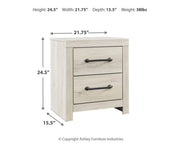 Cambeck Whitewash King Panel Bed with Storage, Chest and 2 Nightstands - B192B80