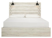 Cambeck Whitewash King Panel Bed with Storage, Chest and 2 Nightstands - B192B80