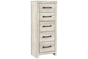 Cambeck Whitewash Narrow Chest of Drawers - Gate FurnitureChest