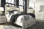 Cambeck Whitewash Queen Footboard Storage Bed - Gate FurnitureQueen Bed