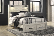 Cambeck Whitewash Queen Footboard Storage Bed - Gate FurnitureQueen Bed