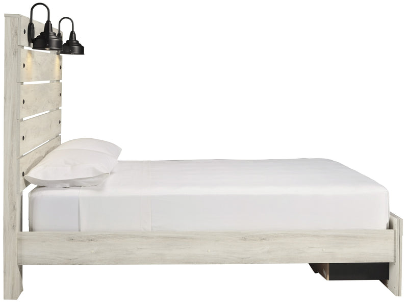 Cambeck Whitewash Queen Footboard Storage Bed - Gate FurnitureQueen Bed