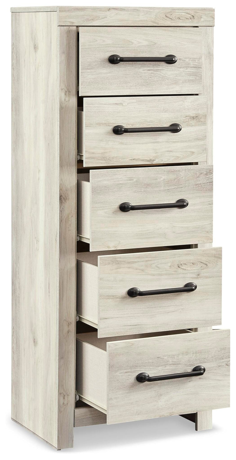 Cambeck Whitewash Queen Panel Bed and Chest - B192B121