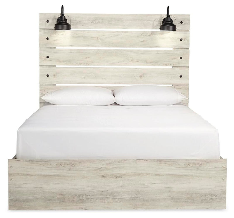 Cambeck Whitewash Queen Panel Bed and Chest - B192B121