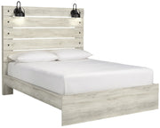 Cambeck Whitewash Queen Panel Bed - Gate FurnitureQueen Bed