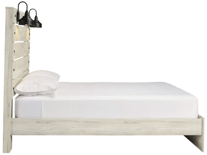 Cambeck Whitewash Queen Panel Bed - Gate FurnitureQueen Bed