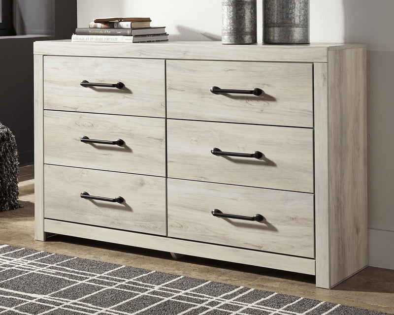 Cambeck Whitewash Queen Panel Storage Bed, Dresser and 2 Nightstands - B192B76