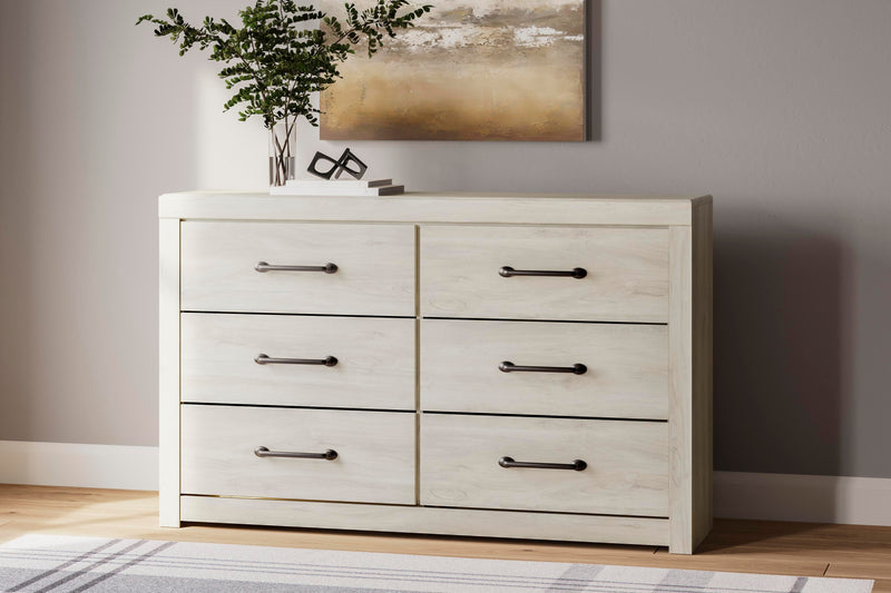 Cambeck Whitewash Queen Panel Storage Bed, Dresser and 2 Nightstands - B192B76