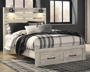 Cambeck Whitewash Queen Panel Storage Bed, Dresser and 2 Nightstands - B192B76