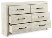 Cambeck Whitewash Queen Panel Storage Bed, Dresser and 2 Nightstands - B192B76