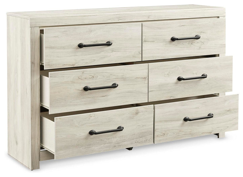 Cambeck Whitewash Queen Panel Storage Bed, Dresser and 2 Nightstands - B192B76