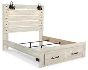 Cambeck Whitewash Queen Panel Storage Bed, Dresser and 2 Nightstands - B192B76