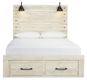 Cambeck Whitewash Queen Panel Storage Bed, Dresser and 2 Nightstands - B192B76